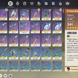 ❤️ASIA AR44 ❤️ 5 stars*7 HU TAO(C1)❤️NAHIDA❤️NAVIA❤️MONA(C1)❤️TIGHNARI❤️QIQI❤️PRIMORDIAL JADE WINGED-SPEAR ❤️ lots of 4* characters and weapons❤️ 1